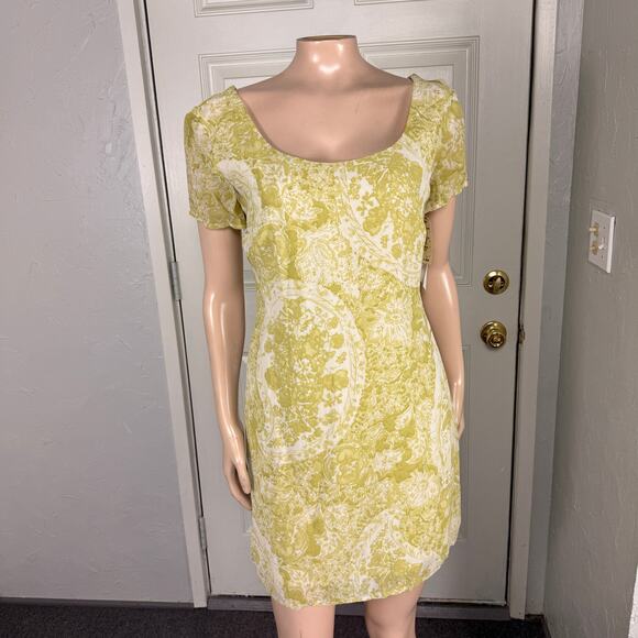 Y2K 90s Vintage Dress Women's Rampage Party Mini Floral 7 Rayon NOS C3-23 - Picture 1 of 8